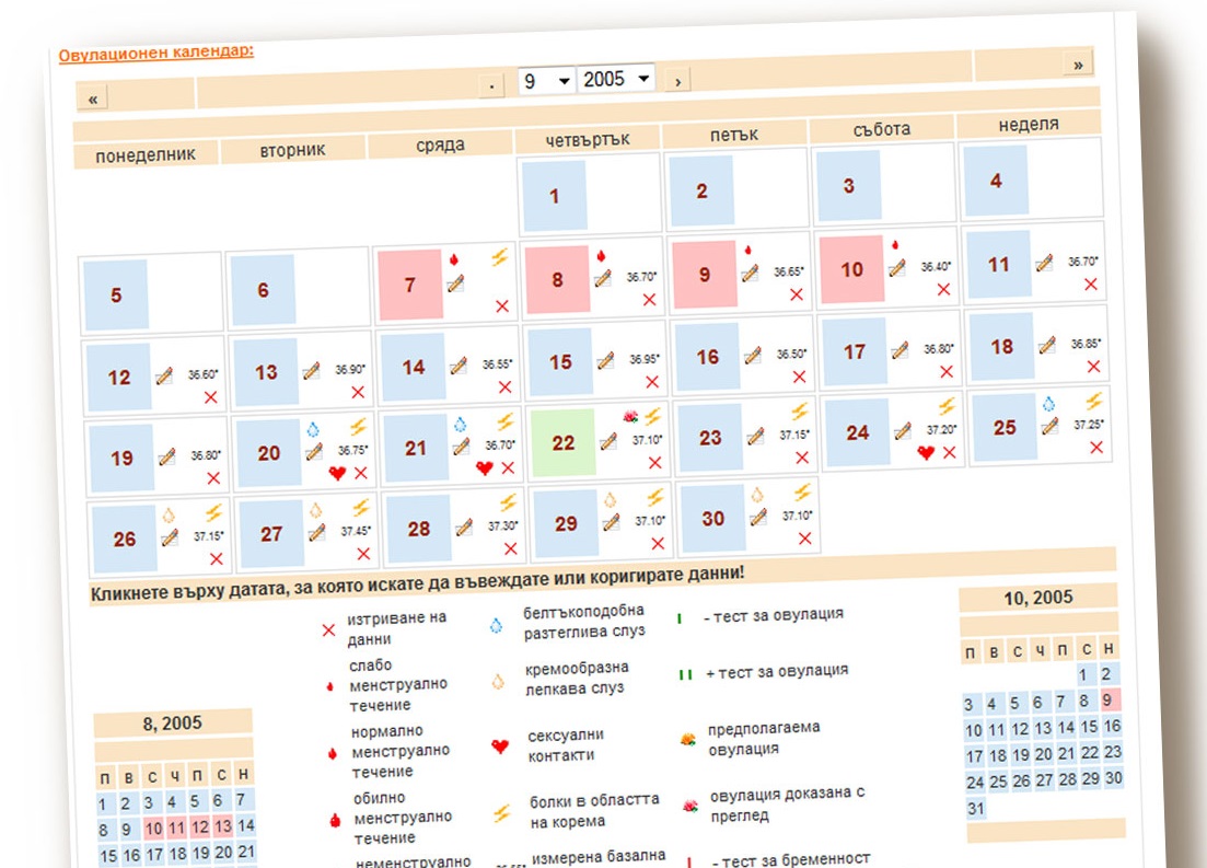 Стартира овулационният календар